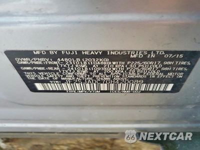 Zdjęcie 13 z 13 samochodu: 2016 SUBARU FORESTER 2.5I PREMIUM VIN:JF2SJADC7GH420089 - miniatura