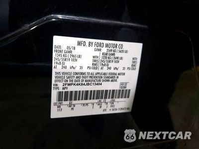 Zdjęcie 14 z 14 samochodu: 2018 FORD EDGE TITANIUM VIN:2FMPK4K84JBC13404 - miniatura