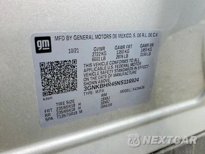Zdjęcie 13 z 13 samochodu: 2022 CHEVROLET BLAZER 2LT VIN:3GNKBHR45NS116924 - miniatura