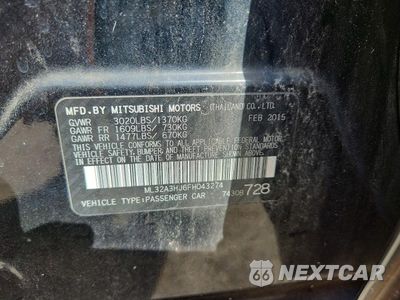 Zdjęcie 12 z 12 samochodu: 2015 MITSUBISHI MIRAGE DE VIN:ML32A3HJ6FH043274 - miniatura