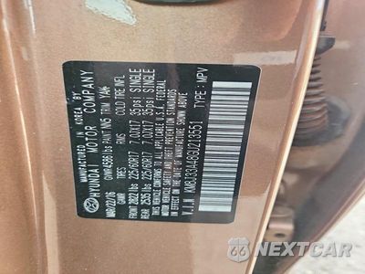 Zdjęcie 12 z 12 samochodu: 2016 HYUNDAI TUCSON SE VIN:KM8J33A48GU213551 - miniatura
