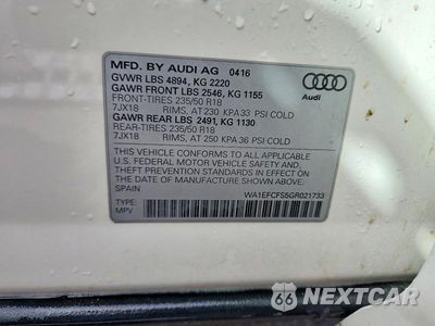 Zdjęcie 12 z 12 samochodu: 2016 AUDI Q3 PREMIUM PLUS VIN:WA1EFCFS5GR021733 - miniatura