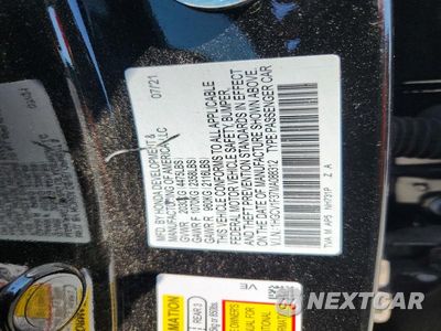 Zdjęcie 13 z 13 samochodu: 2021 HONDA ACCORD SPORT VIN:1HGCV1F37MA088312 - miniatura