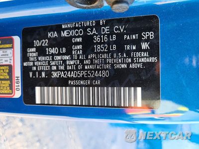 Zdjęcie 13 z 13 samochodu: 2023 KIA RIO S VIN:3KPA24AD5PE524480 - miniatura