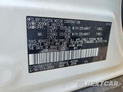 Zdjęcie 13 z 13 samochodu: 2020 TOYOTA RAV4 LE VIN:JTMF1RFV7LD057470 - miniatura