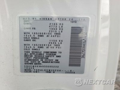 Zdjęcie 14 z 14 samochodu: 2019 NISSAN NV200 SV VIN:3N6CM0KN4KK695232 - miniatura