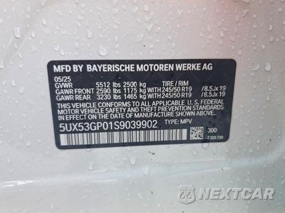 Zdjęcie 13 z 13 samochodu: 2025 B M W X SERIES X3 4D SUV 30 XDRIVE MSPORT VIN:5UX53GP01S9039902 - miniatura