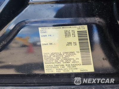 Zdjęcie 12 z 12 samochodu: 2017 NISSAN ALTIMA 2.5 S VIN:1N4AL3AP5HN303000 - miniatura