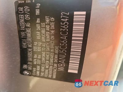 Zdjęcie 12 z 12 samochodu: 2010 BMW 528 I VIN:WBANU5C56AC365472 - miniatura