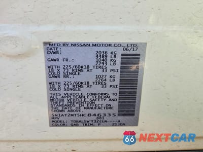 Zdjęcie 14 z 14 samochodu: 2017 NISSAN ROGUE SL VIN:5N1AT2MT5HC846335 - miniatura