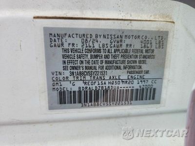 Zdjęcie 12 z 12 samochodu: 2025 NISSAN SENTRA SV VIN:3N1AB8CV5SY221531 - miniatura