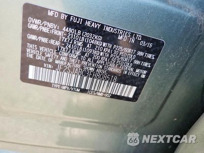Zdjęcie 13 z 13 samochodu: 2015 SUBARU FORESTER 2.5I VIN:JF2SJABC3FH808518 - miniatura