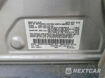 Zdjęcie 14 z 14 samochodu: 2014 MITSUBISHI OUTLANDER SPORT SE VIN:4A4AR4AU5EE028446 - miniatura