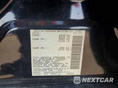 Zdjęcie 12 z 12 samochodu: 2013 NISSAN ALTIMA 2.5 VIN:1N4AL3AP8DN503217 - miniatura