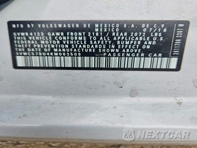 Zdjęcie 12 z 12 samochodu: 2019 VOLKSWAGEN JETTA S VIN:3VWC57BU4KM063509 - miniatura