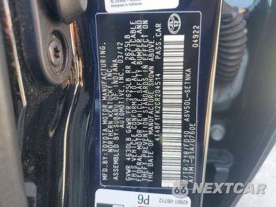 Zdjęcie 13 z 13 samochodu: 2012 TOYOTA CAMRY LE VIN:4T4BF1FK2CR204514 - miniatura
