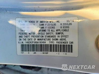 Zdjęcie 12 z 12 samochodu: 2016 HONDA ACCORD SPORT VIN:1HGCR2F56GA180494 - miniatura