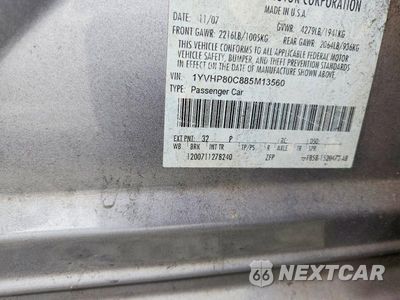Zdjęcie 12 z 12 samochodu: 2008 MAZDA 6 I VIN:1YVHP80C885M13560 - miniatura
