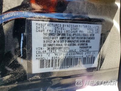 Zdjęcie 12 z 12 samochodu: 2021 NISSAN SENTRA SR VIN:3N1AB8DV6MY330324 - miniatura