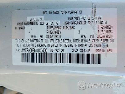 Zdjęcie 12 z 12 samochodu: 2022 MAZDA MX-30 PREMIUM PLUS VIN:JM1DRADB9N0100436 - miniatura