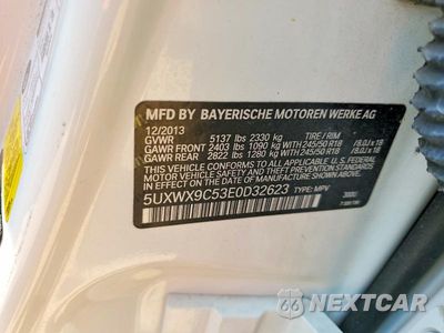 Zdjęcie 13 z 13 samochodu: 2014 BMW X3 XDRIVE28I VIN:5UXWX9C53E0D32623 - miniatura