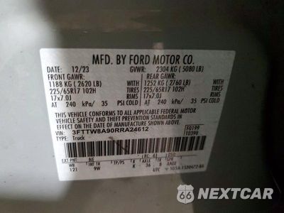 Zdjęcie 12 z 12 samochodu: 2024 FORD MAVERICK XL VIN:3FTTW8A90RRA24612 - miniatura