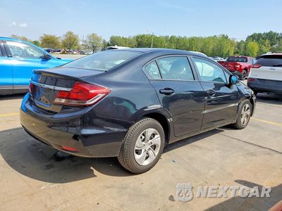 Trzecie zdjęcie samochodu z tyłu: 2013 HONDA CIVIC LX VIN:19XFB2F50DE000211 - miniatura