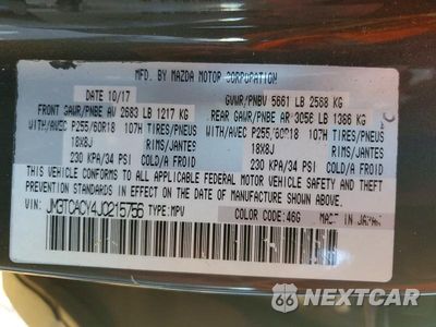 Zdjęcie 13 z 13 samochodu: 2018 MAZDA CX-9 TOURING VIN:JM3TCACY4J0215756 - miniatura