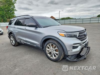 Czwarte zdjęcie samochodu z boku: 2021 FORD EXPLORER XLT VIN:1FMSK8DH6MGA10445 - miniatura