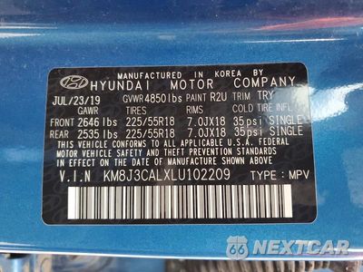 Zdjęcie 13 z 13 samochodu: 2020 HYUNDAI TUCSON ULTIMATE VIN:KM8J3CALXLU102209 - miniatura