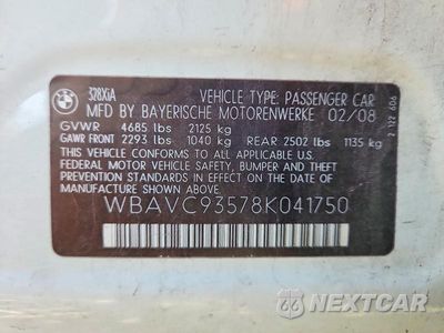 Zdjęcie 13 z 13 samochodu: 2008 BMW 328 XI VIN:WBAVC93578K041750 - miniatura