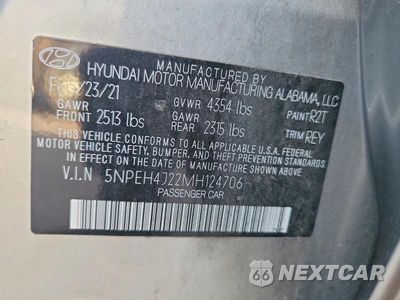 Zdjęcie 12 z 12 samochodu: 2021 HYUNDAI SONATA LIMITED VIN:5NPEH4J22MH124706 - miniatura