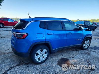 Trzecie zdjęcie samochodu z tyłu: 2022 JEEP COMPASS LATITUDE VIN:3C4NJCBB5NT189242 - miniatura