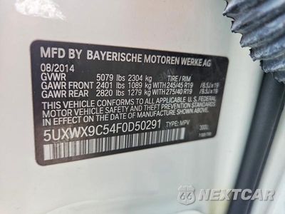 Zdjęcie 13 z 13 samochodu: 2015 BMW X3 XDRIVE28I VIN:5UXWX9C54F0D50291 - miniatura