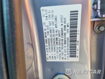 Zdjęcie 14 z 14 samochodu: 2008 HONDA CR-V EXL VIN:JHLRE48728C055080 - miniatura
