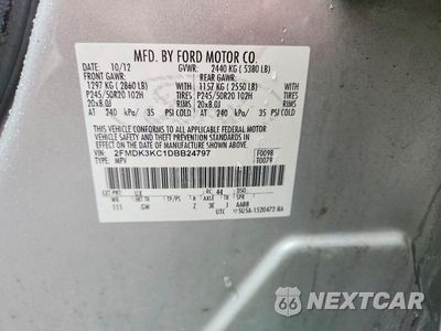 Zdjęcie 14 z 14 samochodu: 2013 FORD EDGE LIMITED VIN:2FMDK3KC1DBB24797 - miniatura