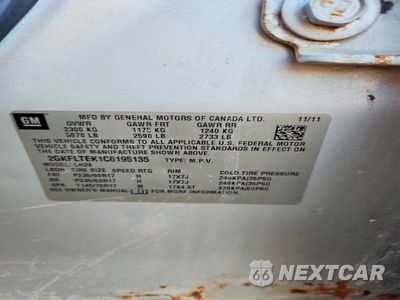 Zdjęcie 13 z 13 samochodu: 2012 GMC TERRAIN SLE VIN:2GKFLTEK1C6195135 - miniatura