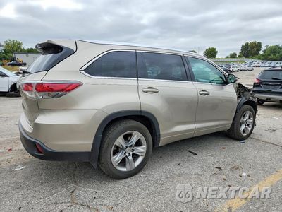 Trzecie zdjęcie samochodu z tyłu: 2015 TOYOTA HIGHLANDER LIMITED PLATINUM VIN:5TDDKRFH6FS215045 - miniatura