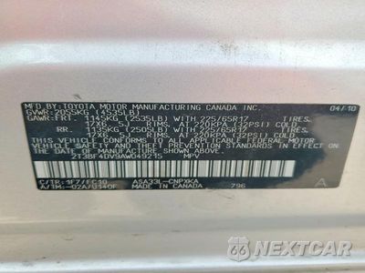 Zdjęcie 13 z 13 samochodu: 2010 TOYOTA RAV4 BASE VIN:2T3BF4DV9AW049215 - miniatura