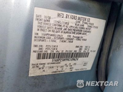 Zdjęcie 13 z 13 samochodu: 2009 FORD TAURUS LIMITED VIN:1FAHP25W99G109624 - miniatura