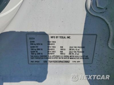 Zdjęcie 12 z 12 samochodu: 2024 TESLA MODEL Y VIN:7SAYGDEE8RA239062 - miniatura