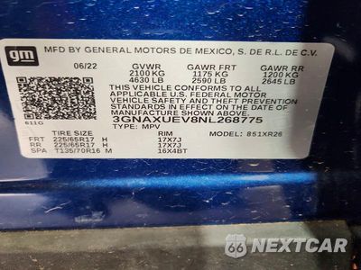Zdjęcie 13 z 13 samochodu: 2022 CHEVROLET EQUINOX LT VIN:3GNAXUEV8NL268775 - miniatura