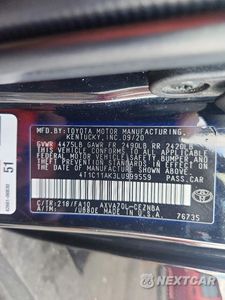 Zdjęcie 12 z 12 samochodu: 2020 TOYOTA CAMRY LE VIN:4T1C11AK3LU999559 - miniatura