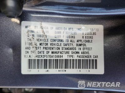 Zdjęcie 13 z 13 samochodu: 2014 HONDA ACCORD SPORT VIN:1HGCR2F57EA108684 - miniatura