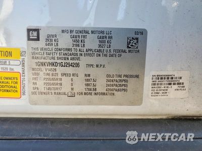 Zdjęcie 13 z 13 samochodu: 2016 CHEVROLET TRAVERSE LT VIN:1GNKVHKD1GJ294206 - miniatura