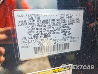 Zdjęcie 14 z 14 samochodu: 2026 NISSAN KICKS SV VIN:3N8AP6CE1TL368886 - miniatura