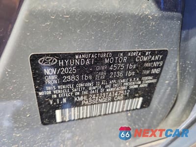 Zdjęcie 12 z 12 samochodu: 2026 HYUNDAI SONATA HYBRID BLUE VIN:KMHL24JJ3TA147512 - miniatura