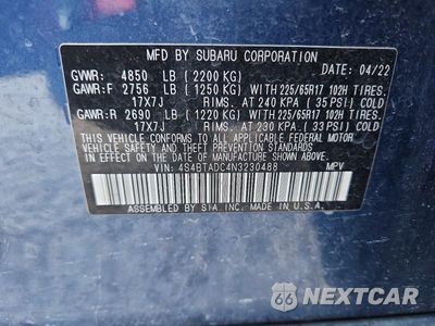 Zdjęcie 14 z 14 samochodu: 2022 SUBARU OUTBACK PREMIUM VIN:4S4BTADC4N3230488 - miniatura