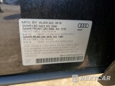 Zdjęcie 12 z 12 samochodu: 2017 AUDI Q5 PREMIUM PLUS VIN:WA1L2AFP0HA056375 - miniatura