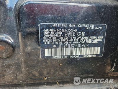 Zdjęcie 12 z 12 samochodu: 2017 SUBARU WRX LIMITED VIN:JF1VA1L62H9813913 - miniatura